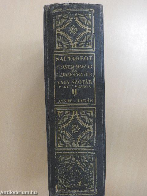Francia-magyar és magyar-francia nagy kéziszótár II.