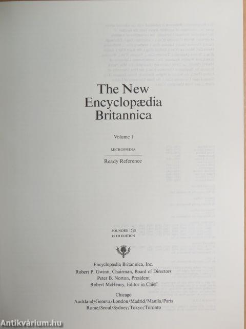 The New Encyclopaedia Britannica Volume 1-29./Index I-II./Britannica World Data 1993./Propaedia Outline of Knowledge