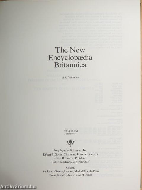 The New Encyclopaedia Britannica Volume 1-29./Index I-II./Britannica World Data 1993./Propaedia Outline of Knowledge