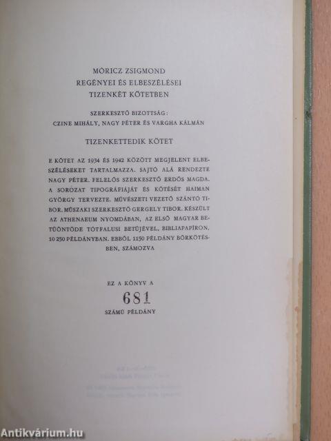 Móricz Zsigmond regényei és elbeszélései 1-12.