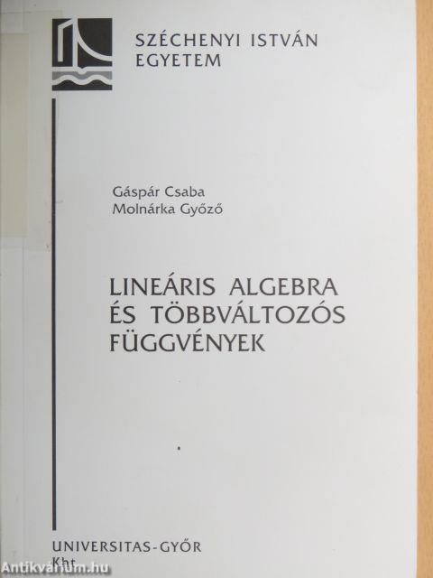 Lineáris algebra és többváltozós függvények