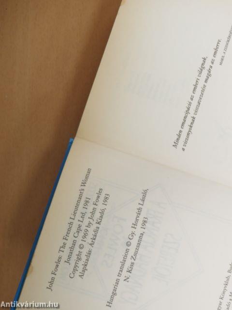 A francia hadnagy szeretője