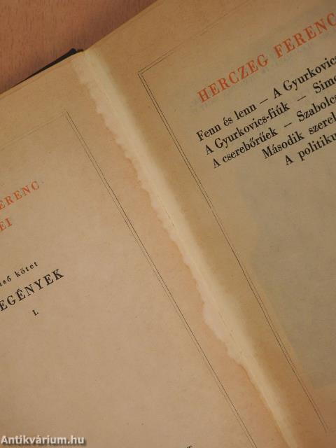Herczeg Ferenc művei I-X.
