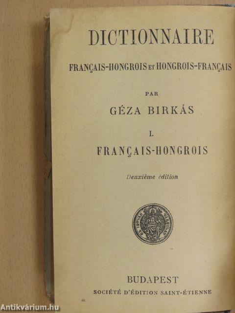 Francia-magyar és magyar-francia szótár I-II.