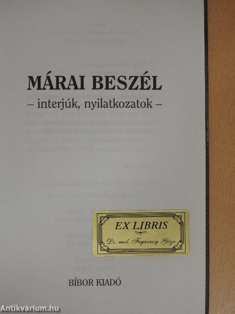 Márai beszél