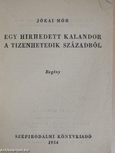 Egy hirhedett kalandor a tizenhetedik századból