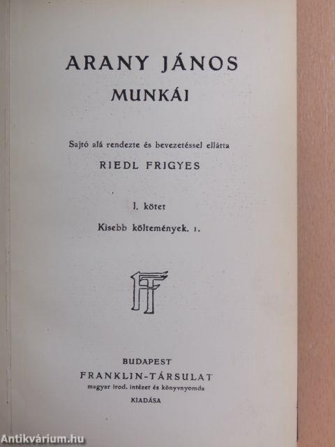 Arany János munkái I-VI.