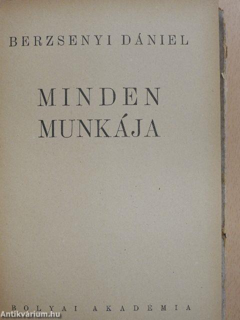 Berzsenyi Dániel minden munkája