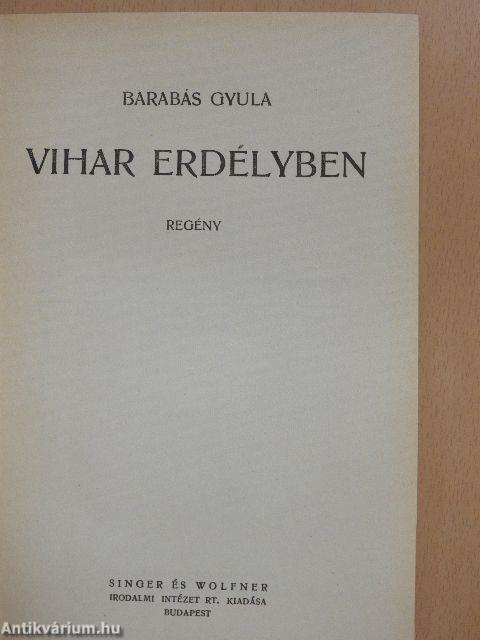 Vihar Erdélyben