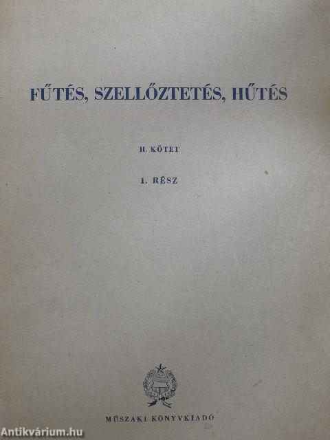 Fűtés, szellőztetés, hűtés II/I-II.