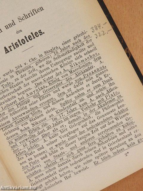 Die Metaphysik des Aristoteles I-II.