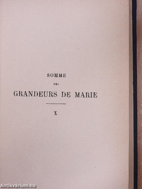 Somme des Grandeurs de Marie 10.