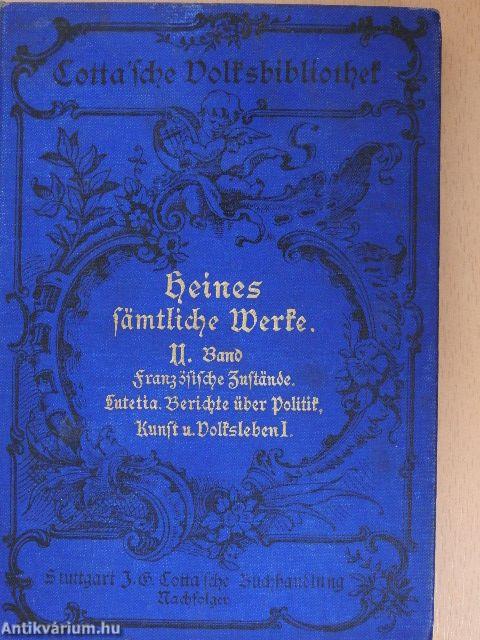 Heinrich Heines Sämtliche Werke in zwölf Bänden 11-12. (gótbetűs)