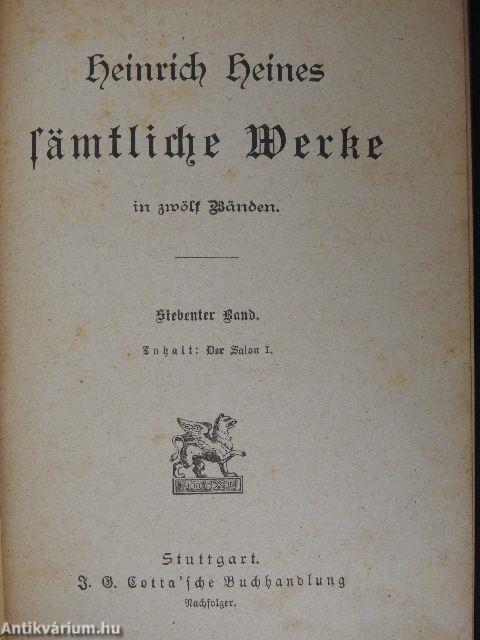 Heinrich Heines Sämtliche Werke in zwölf Bänden 7-8. (gótbetűs)