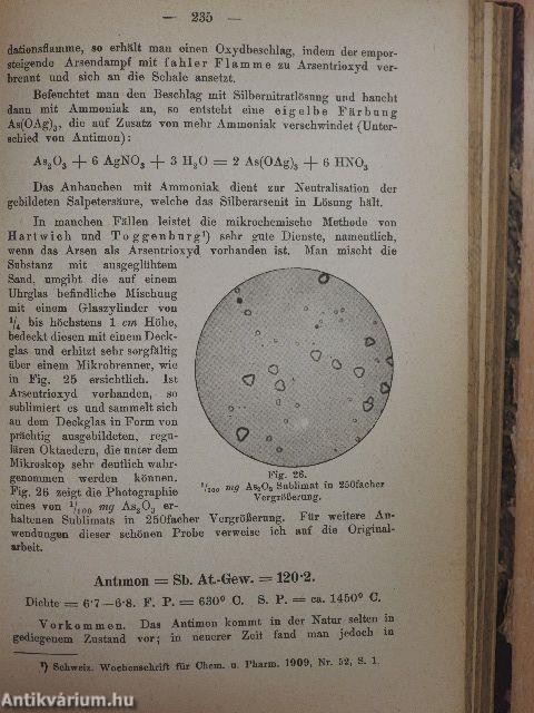 Kurzes Lehrbuch der analytischen Chemie in Zwei Bänden I.