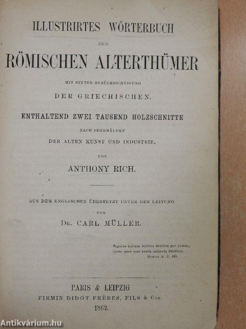 Illustrirtes Wörterbuch der Römischen Alterthümer