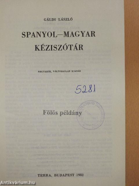 Spanyol-magyar kéziszótár