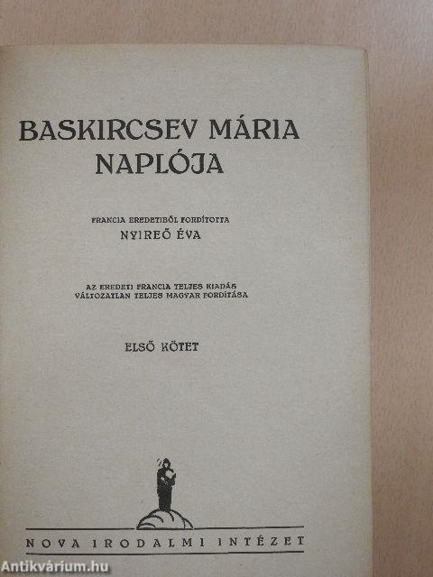 Baskircsev Mária naplója I-II.