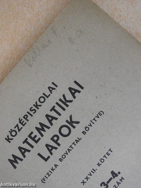 Középiskolai matematikai lapok 1963/8-9.