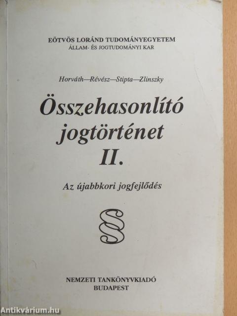 Összehasonlító jogtörténet II.