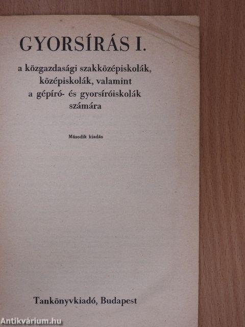 Gyorsírás I.