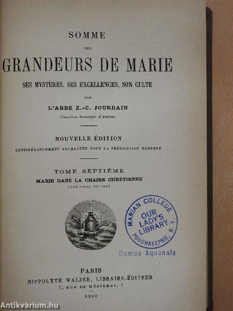 Somme des Grandeurs de Marie 7.