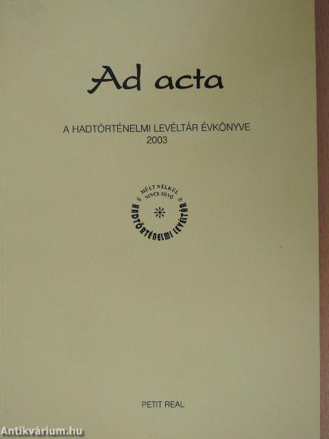 Ad acta 2003