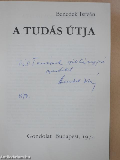 A tudás útja (dedikált példány)