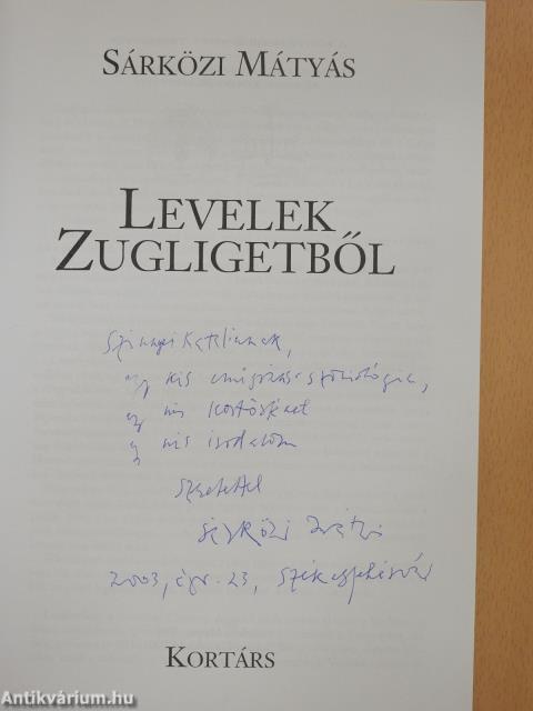 Levelek Zugligetből (dedikált példány)