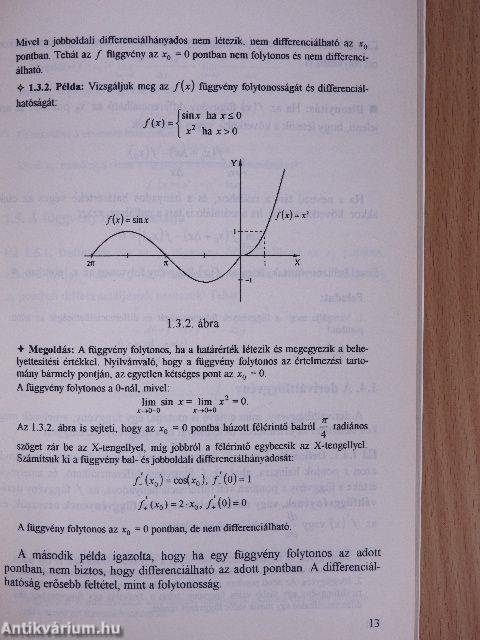 Egyváltozós valós függvények differenciálszámítása