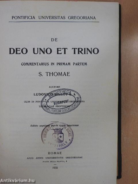 De Deo Uno et Trino