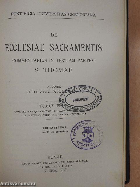 De Ecclesiae Sacramentis I.