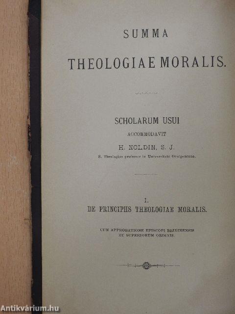 De Principiis Theologiae Moralis/De Poenis Ecclesiasticis/De Sexto Praecepto et de Usu Matrimonii