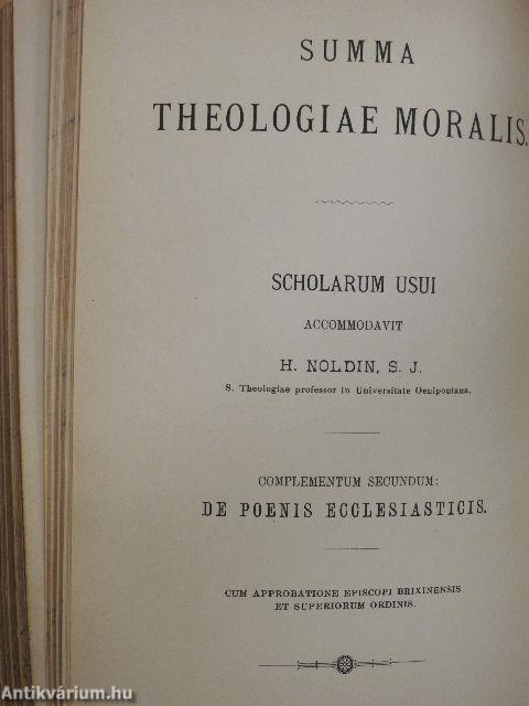 De Principiis Theologiae Moralis/De Poenis Ecclesiasticis/De Sexto Praecepto et de Usu Matrimonii