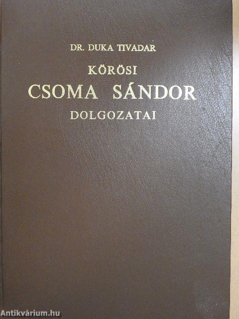 Körösi Csoma Sándor dolgozatai