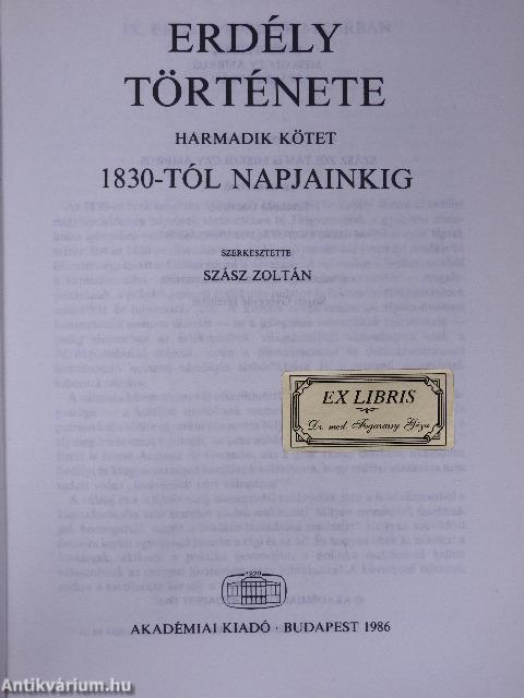 Erdély története I-III.