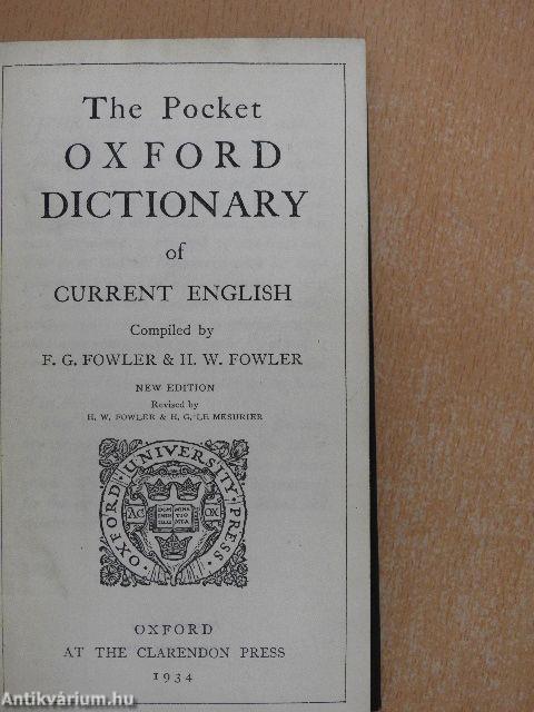 The Pocket Oxford Dictionary of Current English