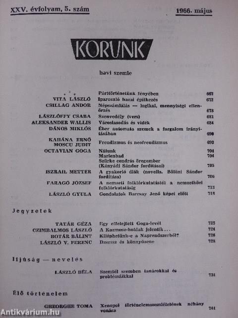 Korunk 1966. május