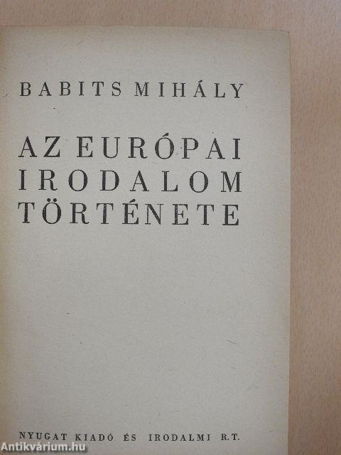 Az európai irodalom története