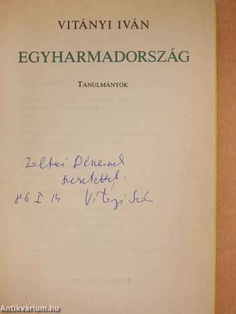 Egyharmadország (dedikált példány)