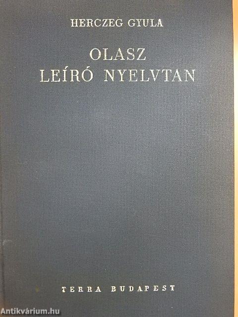 Olasz leíró nyelvtan