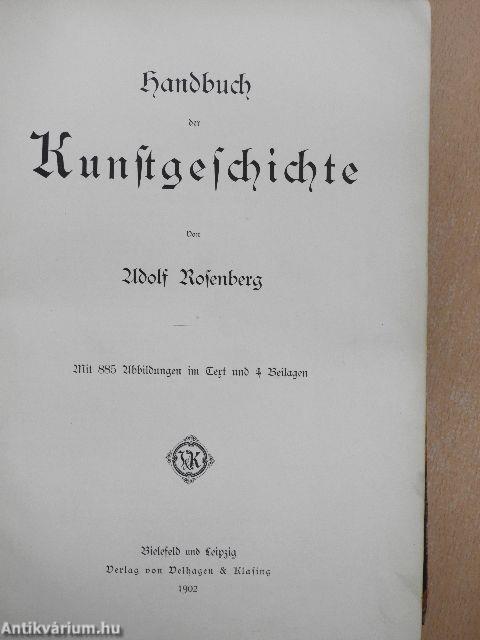 Handbuch der Kunstgeschichte (gótbetűs)