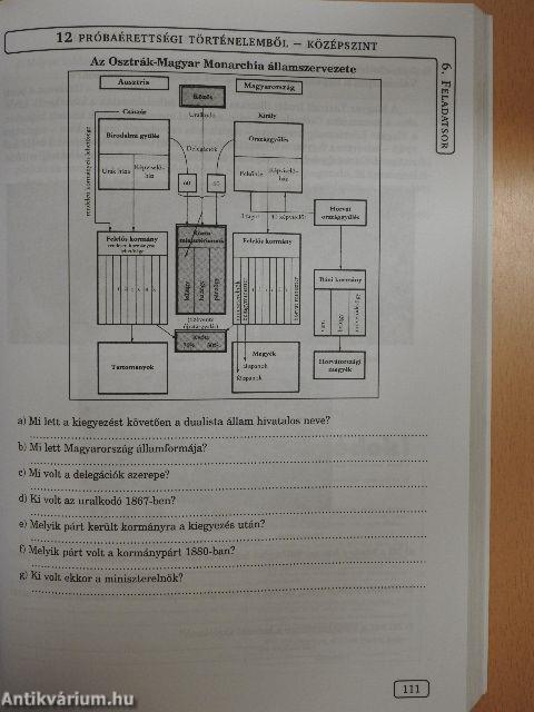 12 próbaérettségi történelemből