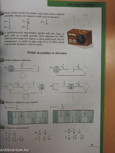 Matematika feladatgyűjtemény 6.
