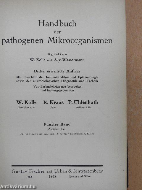 Handbuch der pathogenen Mikroorganismen V/2. (töredék)