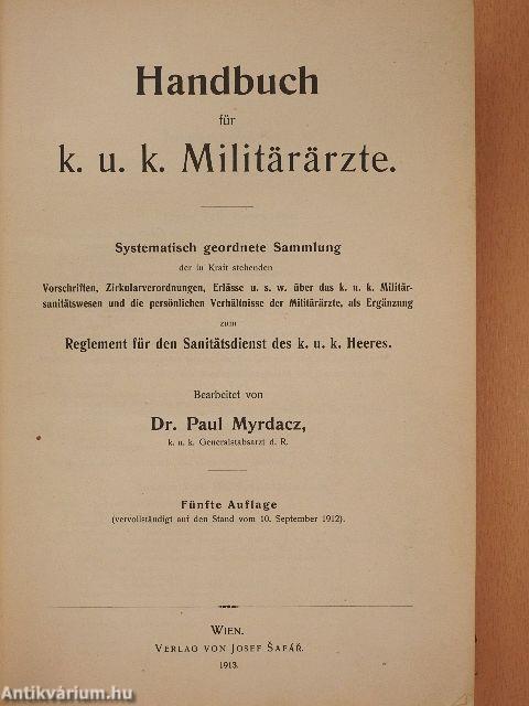 Handbuch für k. u. k. Militärärzte