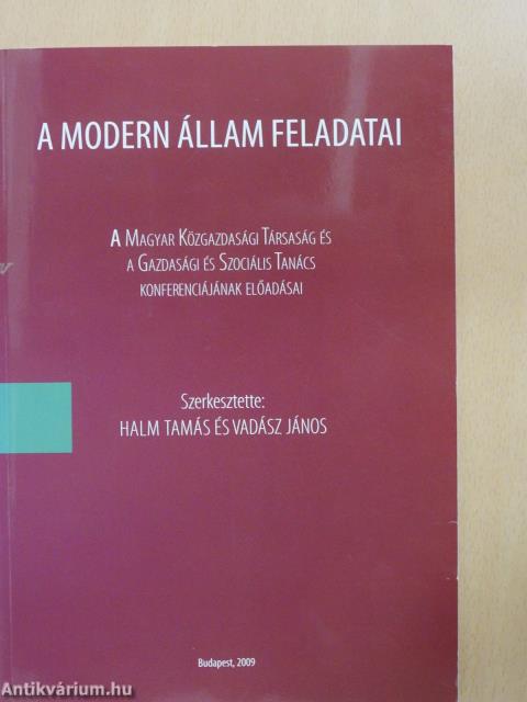 A modern állam feladatai (dedikált példány)