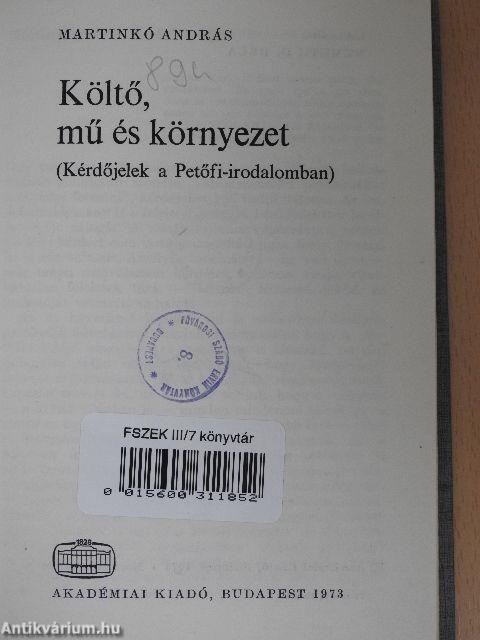 Költő, mű és környezet