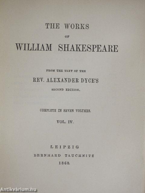 The Works of William Shakespeare 4.