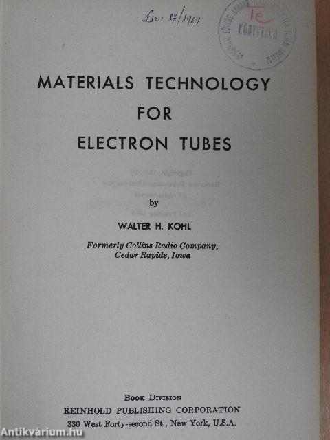 Materials Technology for Electron Tubes